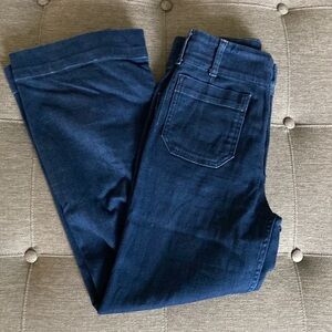 Maeve Dark Blue High-Rise Wide-Leg Jeans